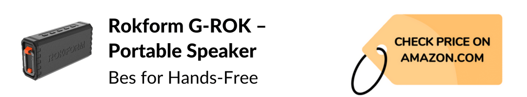 Rokform G-ROK – Portable Golf Speaker Best for golfers needing hands-free phone calls