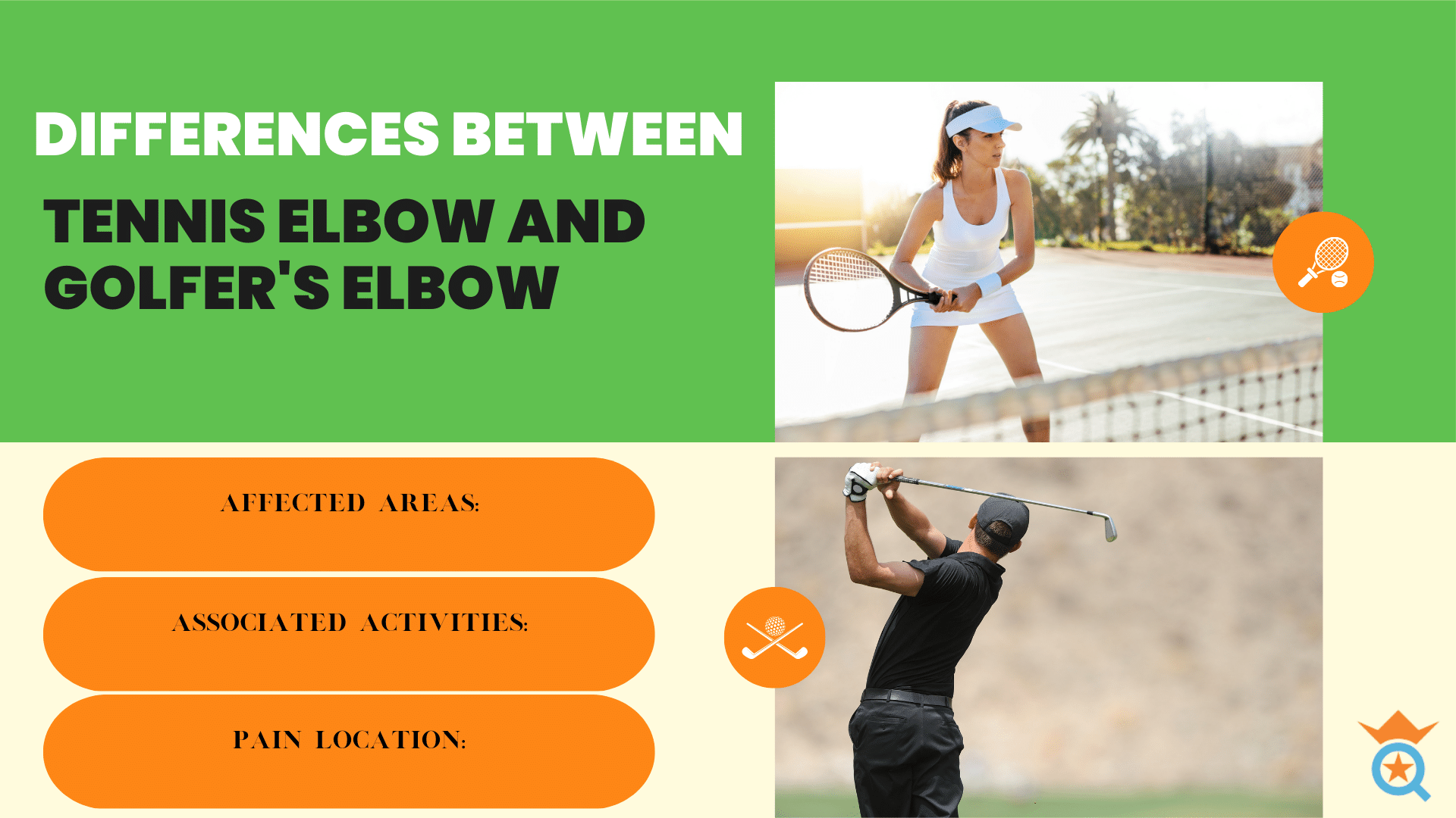 Differences Between Tennis Elbow and Golfer's Elbow