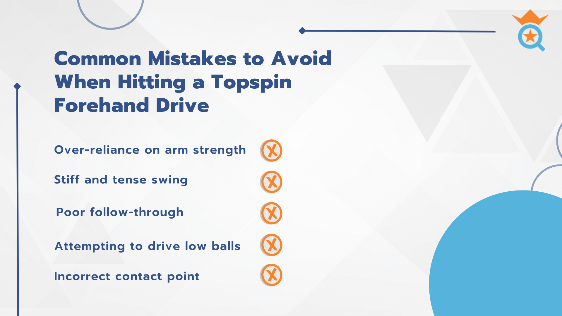 Common Mistakes to Avoid When Hitting a Topspin Forehand Drive