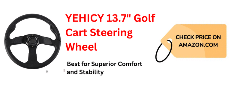 YEHICY 13.7" Golf Cart Steering Wheel