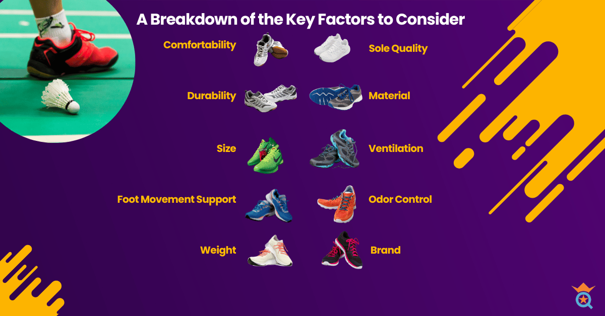 A Breakdown of the Key Factors to Consider for Choosing Badminton Shoes