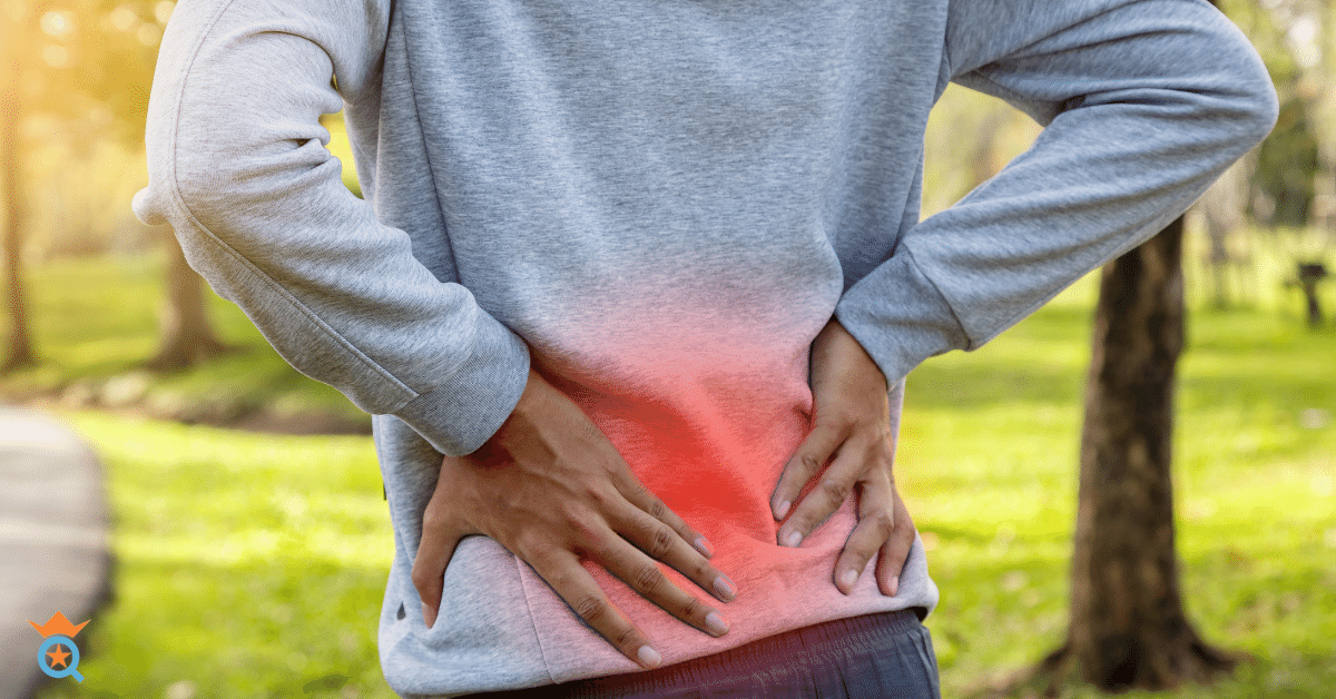 man suffering from a lower back pain